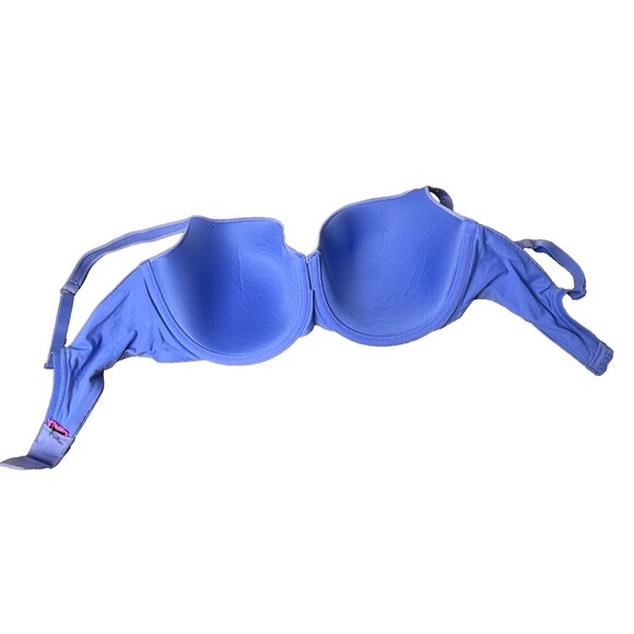 Victoria's Secret Blue Rhinestone 34DD Bra Full Coverage Underwire Foam Padding - Picture 4 of 5